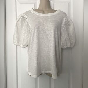 Sanctuary Eyelit Bubble Sleeve Top